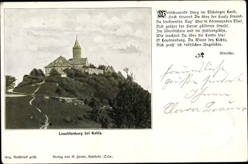 Ak Kahla Thüringen, Leuchtenburg