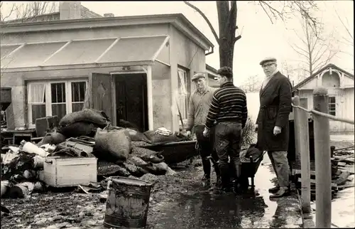 Ak Hamburg Wilhelmsburg, Schäden nach Sturmflut 1962