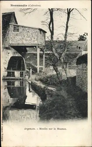 Ak Argences Calvados, Moulin sur la Muance