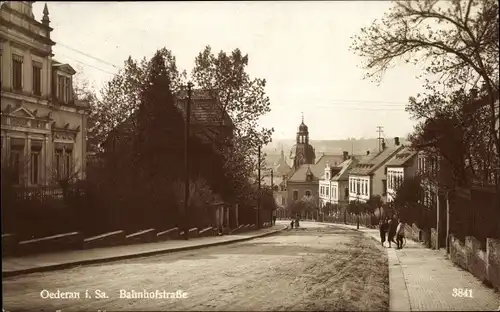 Ak Oederan Sachsen, Bahnhofstraße