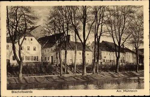 Ak Bischofswerda in Sachsen, Am Mühlteich