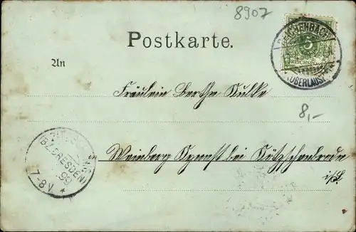 Mondschein Ak Reichenbach in der Oberlausitz, Marktplatz, Rathaus