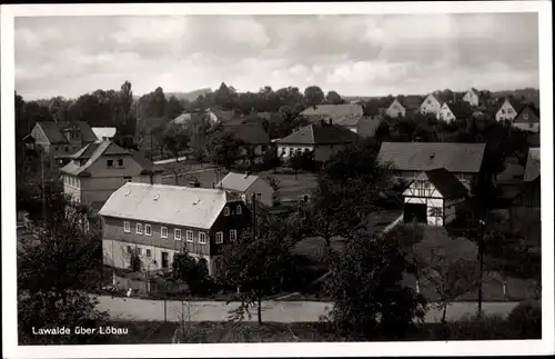 Ak Lawalde in der Lausitz, Blick auf den Ort