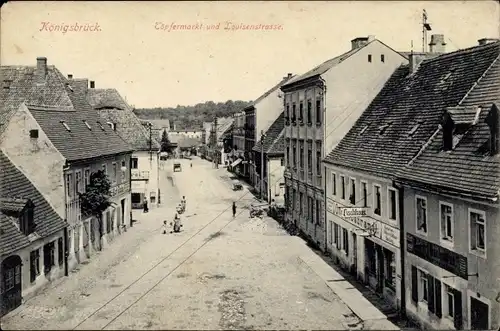 Ak Königsbrück in der Oberlausitz, Töpfermarkt, Louisenstraße