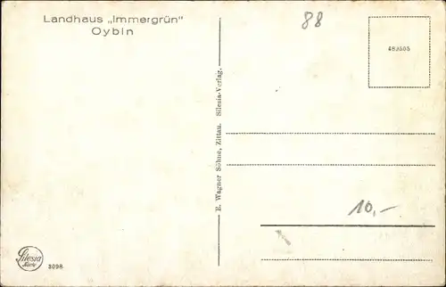 Ak Oybin in der Oberlausitz, Landhaus Immergrün