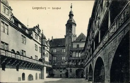 Ak Langenburg in Baden Württemberg, Schlosshof