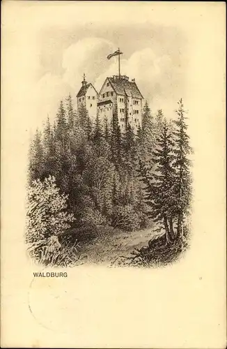 Künstler Ak Waldburg in Württemberg, Burg Waldburg