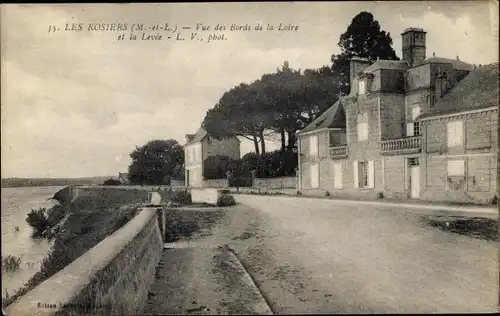 Ak Les Rosiers sur Loire Maine et Loire, Vue des Bords de la Loire et la Levee