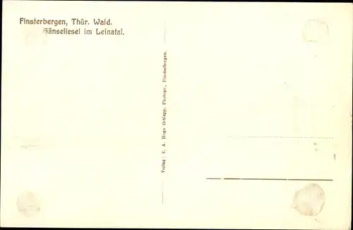 Ak Finsterbergen Friedrichroda im Thüringer Wald, Gänseliesel im Leinatal