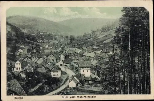 Ak Ruhla in Thüringen, Blick vom Mühlrainstein