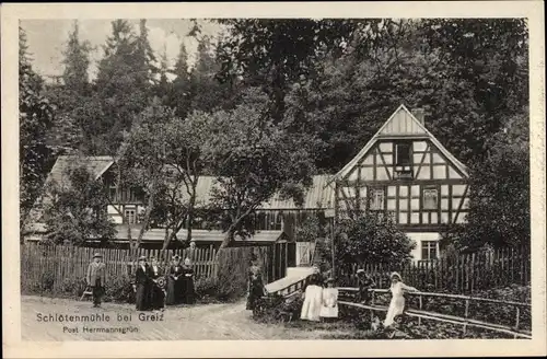 Ak Mohlsdorf Teichwolframsdorf Thüringen, Schlötenmühle