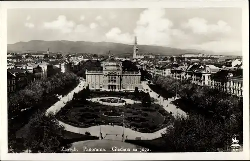 Ak Zagreb Kroatien, Panorama, Gledana sa juga