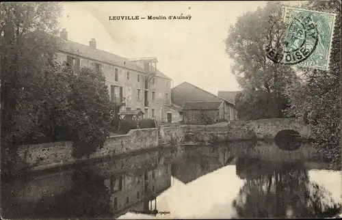 Ak Leuville Essonne, Moulin d'Aulnay