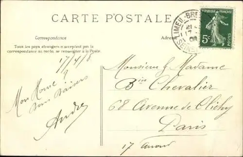 Ak Limeil Brevannes Val de Marne, Le Rond Point et rue de Boissy