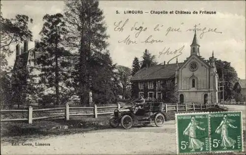 Ak Limours Essonne, Chapelle et Chateau de Frileuse