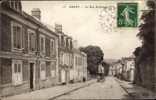 Ak Orsay Essonne, La Rue Archange