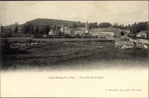 Ak Saint Rémy les Chevreuse Yvelines, Vue prise de la Gare