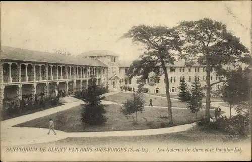 Ak Briis sous Forges Essonne, Sanatorium de Bligny, Les Galeries de Cure et le Pavillon Est