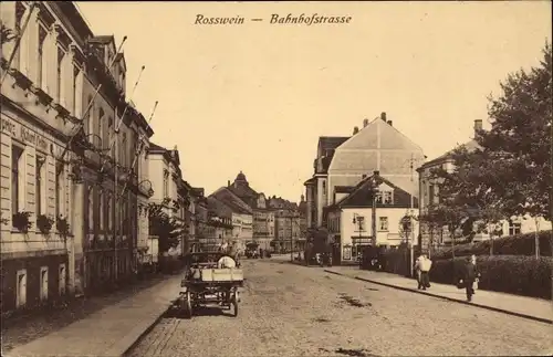 Ak Roßwein in Sachsen, Bahnhofstraße, Restaurant