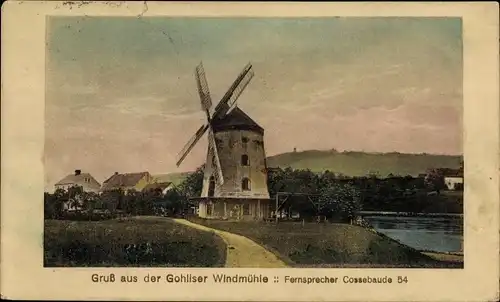 Ak Dresden Gohlis, Gohliser Windmühle