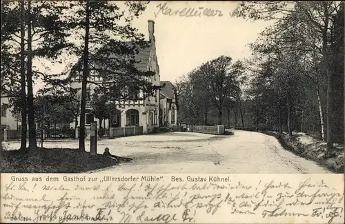 Ak Ullersdorf Radeberg im Kreis Bautzen Sachsen, Gasthof Ullersdorfer Mühle