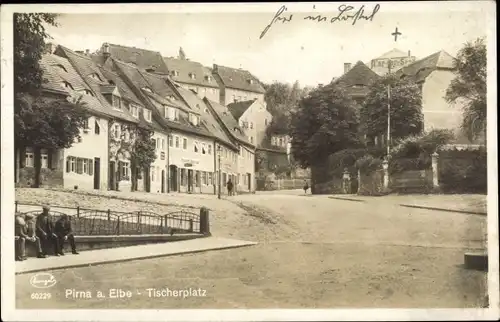 Ak Pirna an der Elbe, Tischerplatz