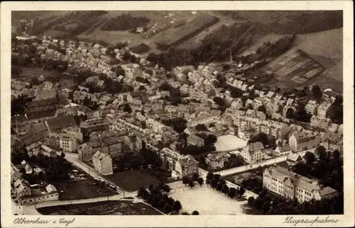 Ak Olbernhau im Erzgebirge, Fliegeraufnahme vom Ort