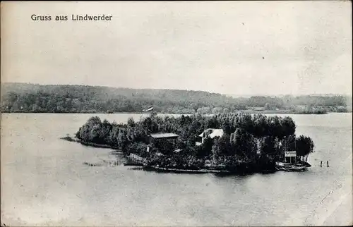 Ak Berlin Zehlendorf Nikolassee, Insel Lindwerder, Havel