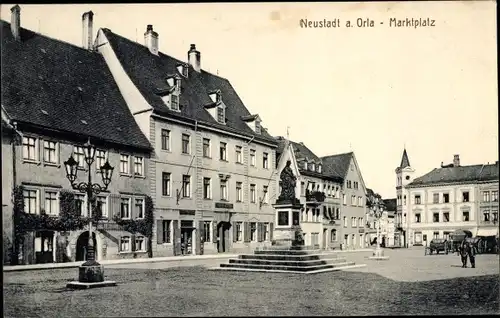 Ak Neustadt an der Orla, Marktplatz