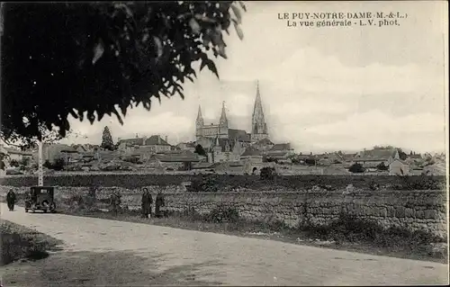 Ak Le Puy Notre Dame Maine et Loire, Vue générale