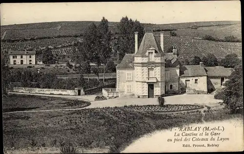 Ak Rablay Maine-et-Loire, La Cantine et la Gare