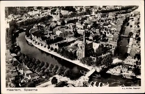 Ak Haarlem Nordholland, Spaarne, Vogelvlucht