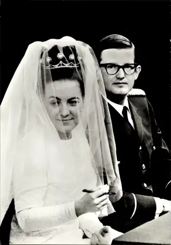 Ak Prinzessin Margriet von Niederlanden und ihr Gemahl Pieter, Trauung, 1967