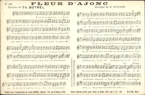 Lied Ak Theodore Botrel, Fleur d'Ajonc