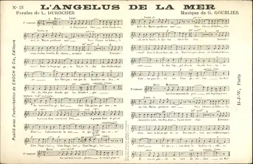 Lied Ak L'Angelus de la Mer, L. Durocher, G. Goublier
