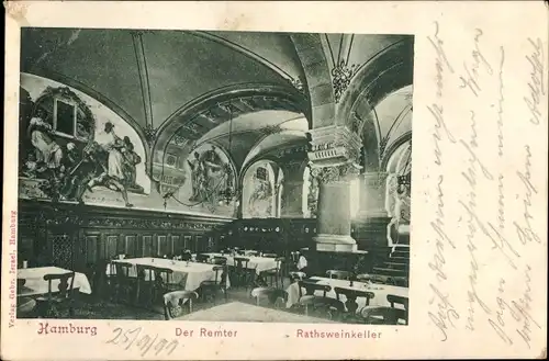 Ak Hamburg, Rathaus, Ratsweinkeller, Remter