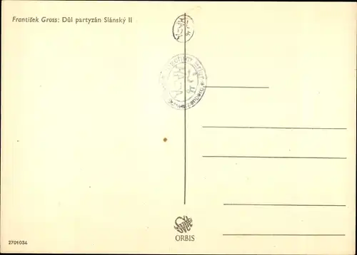 Künstler Ak Gross, F., Dul partyzan Slansky II