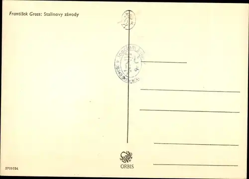 Künstler Ak Gross, F., Stalinovy zavody, Fabrik