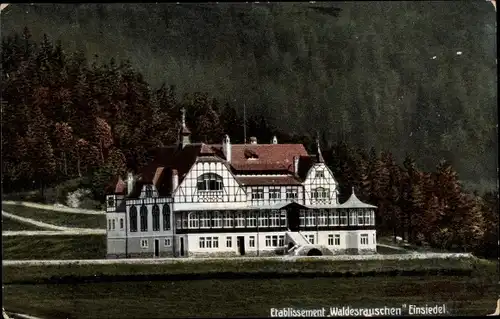 Ak Einsiedel Chemnitz in Sachsen, Etablissement Waldesrauschen