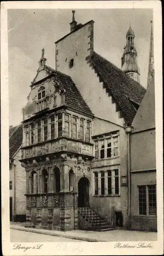 Ak Lemgo in Lippe, Rathaus Laube