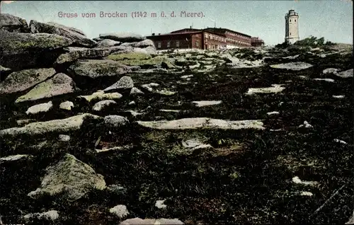 Ak Brocken Nationalpark Harz, Brocken-Hotel