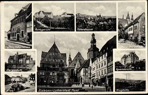 Ak Eisleben, Luther Geburtshaus, Bergbau Krughütte