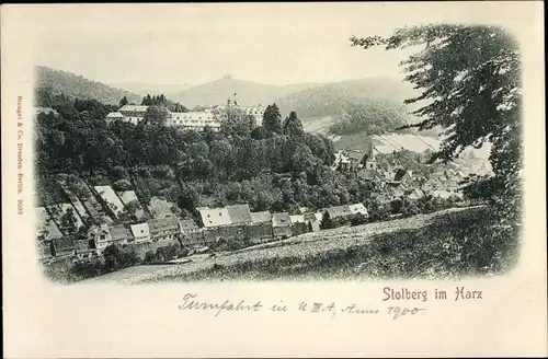 Ak Stolberg Südharz, Blick auf Stolberg und Harz