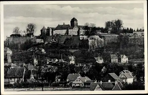 Ak Kronach im Frankenwald Bayern, Feste Rosenberg, Ortsansicht 