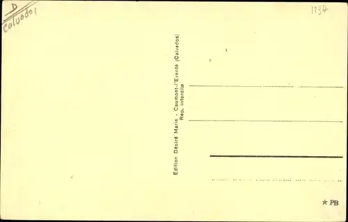 Ak Caumont L´Éventé Calvados, Eglise, Rue Saint Martin