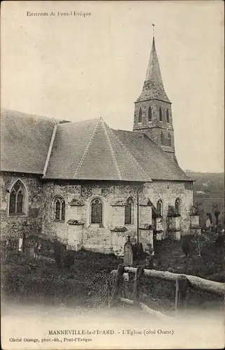 Ak Manneville la Pipard Calvados, Eglise