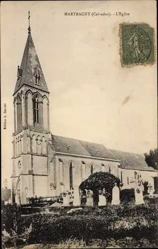 Ak Martragny Calvados, Eglise