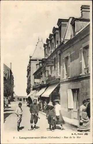 Ak Langrune sur Mer Calvados, Rue de la Mer