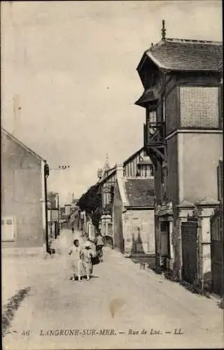 Ak Langrune sur Mer Calvados, Rue du Luc