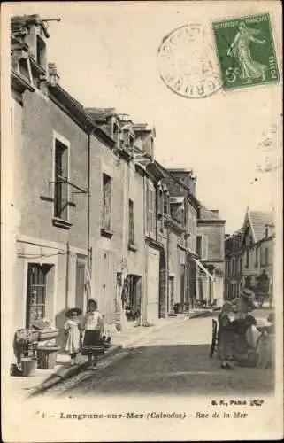 Ak Langrune sur Mer Calvados, Rue de la Mer